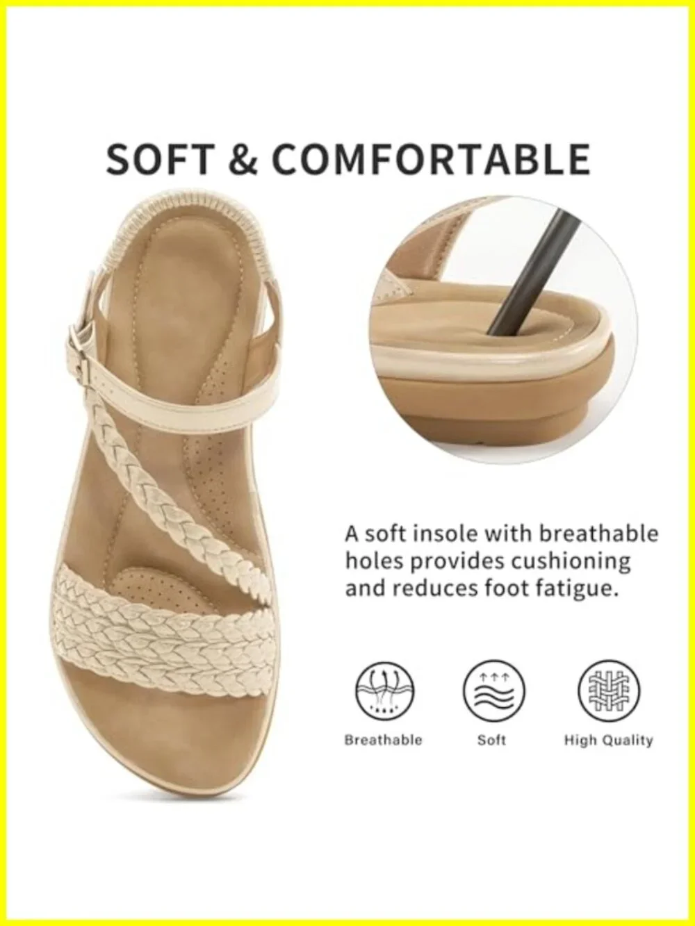 Women's Strappy Flat Sandals Adjustable Buckle Gladiator Sandals Faux Leather